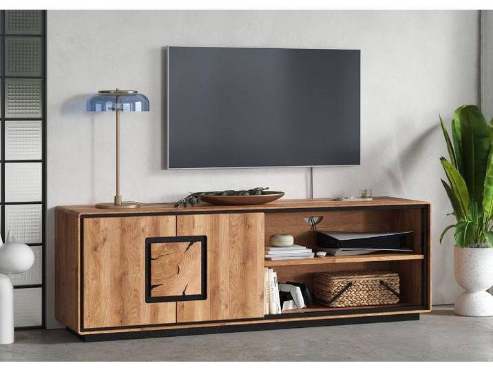 TV Board 165x54cm 'Zarah' Wildeiche geölt von main-möbel