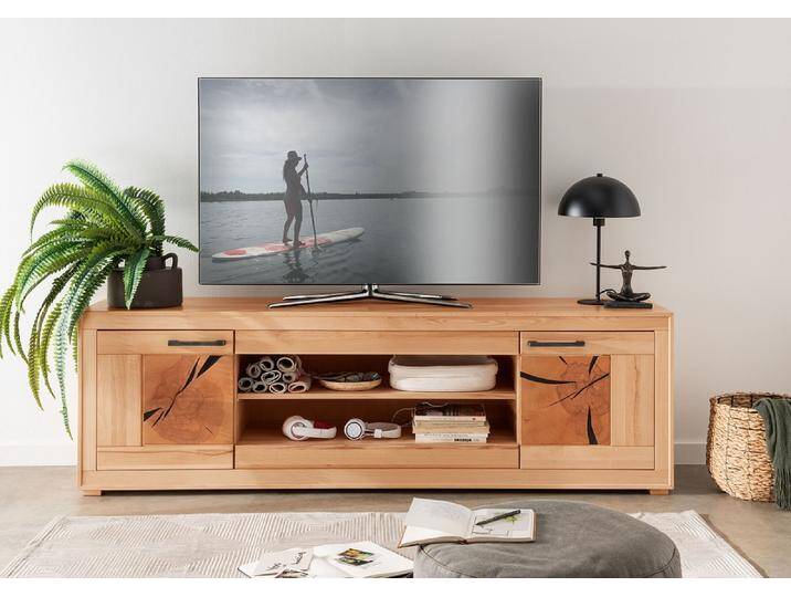 TV Board 200cm 'Danzig' Kernbuche geölt von main-möbel