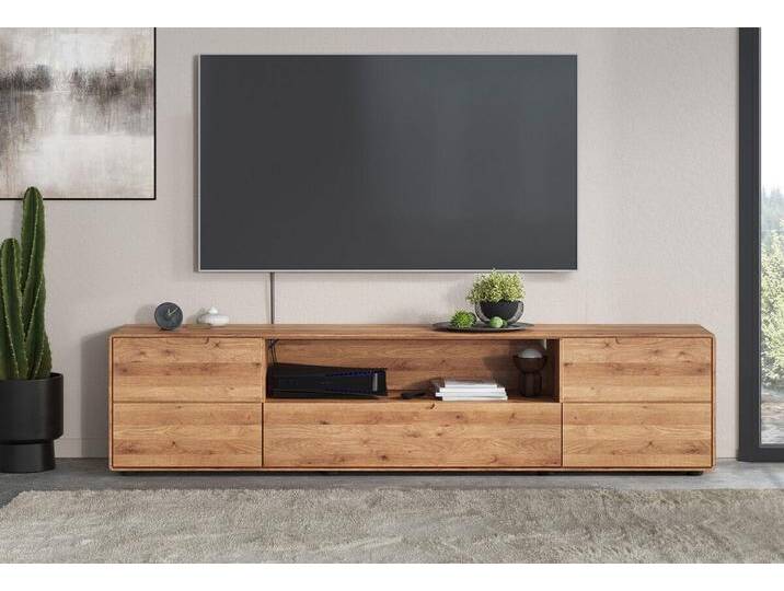 TV Board 200x47cm 'Kent' Wildeiche massiv von main-möbel