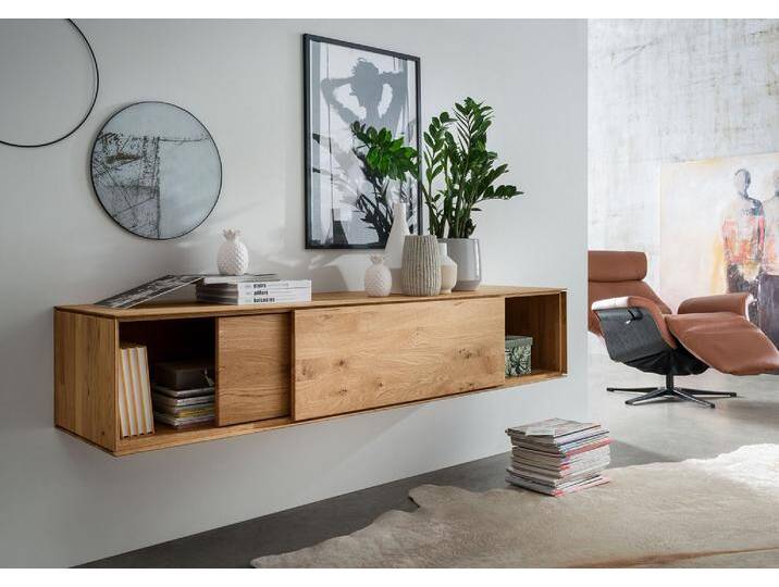 TV Board hängend oder stehend 170cm 'Prag' Wildeiche geölt WZ-0546 von main-möbel