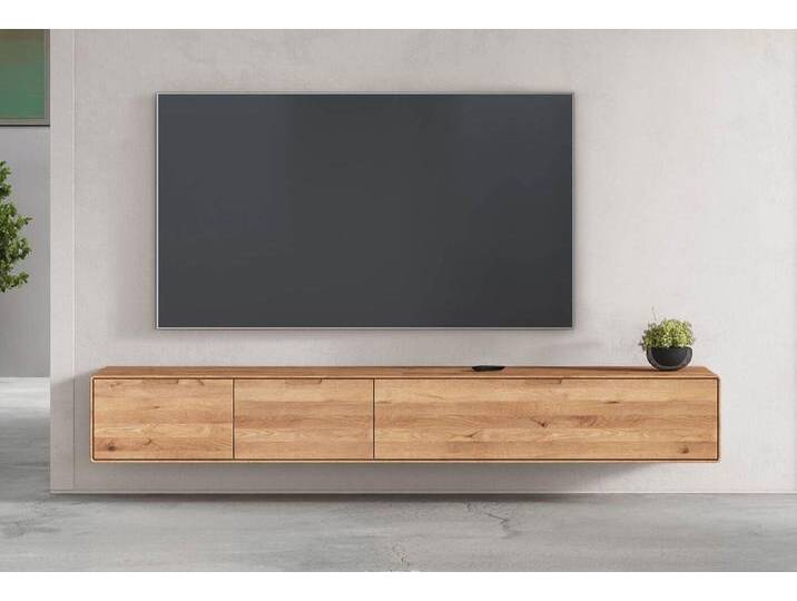TV Board zum hängen 220cm 'Kent' Wildeiche massiv von main-möbel