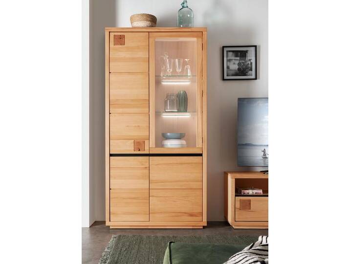 Vitrine 103x205cm 'Bergamo' Kernbuche geölt WZ-0159 von main-möbel