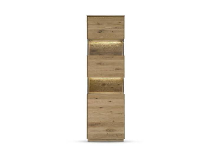 Vitrine 63x209cm 'München' Wildeiche geölt von main-möbel