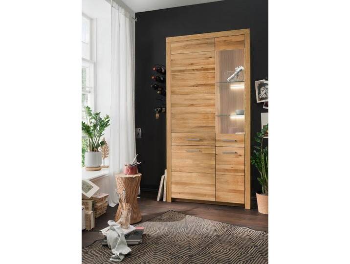 Vitrine Glas rechts 102x204cm 'Dover' Wildeiche geölt WZ-0169 von main-möbel