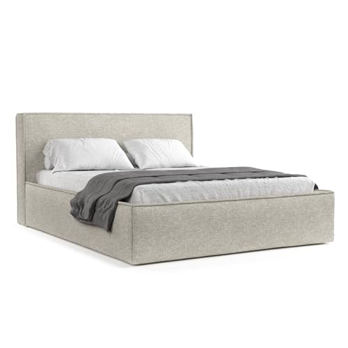 maison de reve Premium Polsterbett Lounge 140x200cm mit Stauraum – Klassisches Design für aufgeräumtes Schlafzimmer – Hochwertige Chenille-Stoff Graubeige – Handgefertigt in EU – Modell: Lounge maison de reve Premium Polsterbett Lounge 140x200cm mit Stauraum – Klassisches Design für aufgeräumtes Schlafzimmer – Hochwertige Chenille-Stoff Graubeige – Handgefertigt in EU – Modell: Lounge von maison de reve