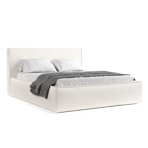 maison de reve Premium Polsterbett Lounge 140x200cm mit Stauraum – Klassisches Design für aufgeräumtes Schlafzimmer – Hochwertige Chenille-Stoff Hellbeige – Handgefertigt in EU – Modell: Lounge maison de reve Premium Polsterbett Lounge 140x200cm mit Stauraum – Klassisches Design für aufgeräumtes Schlafzimmer – Hochwertige Chenille-Stoff Hellbeige – Handgefertigt in EU – Modell: Lounge von maison de reve