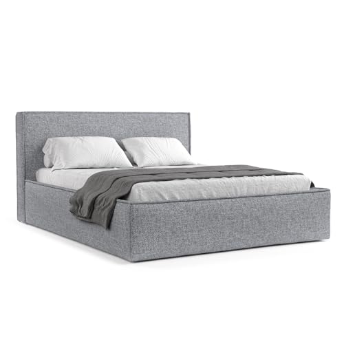maison de reve Premium Polsterbett Lounge 180x200cm mit Stauraum – Klassisches Design für aufgeräumtes Schlafzimmer – Hochwertige Chenille-Stoff Grau – Handgefertigt in EU – Modell: Lounge maison de reve Premium Polsterbett Lounge 180x200cm mit Stauraum – Klassisches Design für aufgeräumtes Schlafzimmer – Hochwertige Chenille-Stoff Grau – Handgefertigt in EU – Modell: Lounge von maison de reve