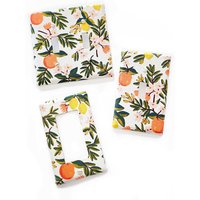 Citrus Orange Lemon Stoffbezogene Lichtschalterplattenabdeckung - Alle Stile Doppelt, Dreifach, Gfci, Steckdose, Schieber, Wippe, Knebel von maisonwares