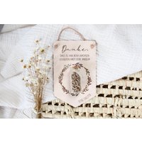 Holzschild "Danke, Dass Du Mir Beim Wachsen Geholfen Hast" Mit Wildblumenmischung Im Glas, Erzieherin Herz, Hebamme, Kita Abschied von majaundeisbaerDE