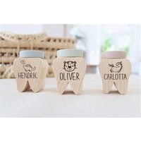 Personalisierte Zahndose in Zahnform, Milchzahndose Mit Name, Zahnfee, Geschenk Personalisierte Zahndose in Zahnform, Milchzahndose Mit Name, Zahnfee, Geschenk von majaundeisbaerDE