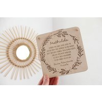 Personalisierter Patenbrief Aus Holz, Geschenk Zur Taufe Für Das Patenkind von majaundeisbaerDE