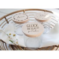 Vorratsglas Personalisiert, Aufbewahrungsglas Mit Holzdeckel Aus Buche Vorratsglas Personalisiert, Aufbewahrungsglas Mit Holzdeckel Aus Buche von majaundeisbaerDE