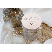 Vorratsglas Personalisiert, Hochzeitsgeschenk, Aufbewahrungsglas Mit Holzdeckel Aus Buche, Geldgeschenk Hochzeit Brautpaar von majaundeisbaerDE