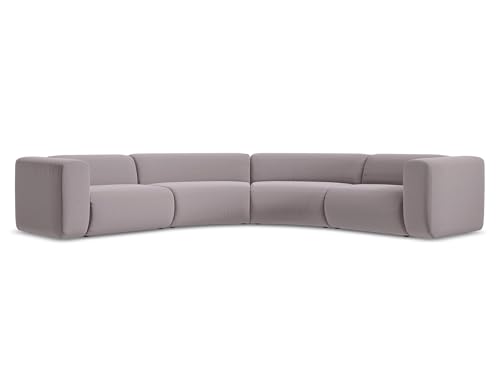 Ekahi 5-Sitzer Ecksofa in Violett - Modulares Sofa in L-Form aus Samt, modernes Sofa für Wohnzimmer, ohne Schlaffunktion, Japandi & Skandi Design 318x318x70 cm, bis 450 kg belastbar von makamii