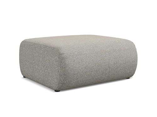 Ekahi Pouf Hocker in Beige - Polsterhocker aus Strukturstoff, ideal als Sitzpouf oder Fußhocker für Wohnzimmer, Japandi & Skandi Design, Oeko-Tex Zertifiziert 94x89x40 cm, bis 150 kg belastbar von makamii