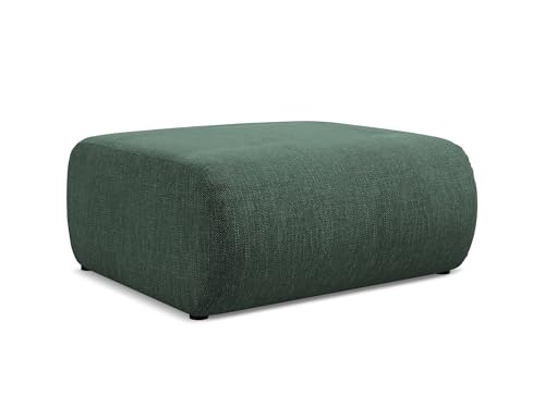 Ekahi Pouf Hocker in Grün - Polsterhocker aus Chenille, ideal als Sitzpouf oder Fußhocker für Wohnzimmer, Japandi & Skandi Design, Oeko-Tex Zertifiziert 94x89x40 cm, bis 150 kg belastbar von makamii