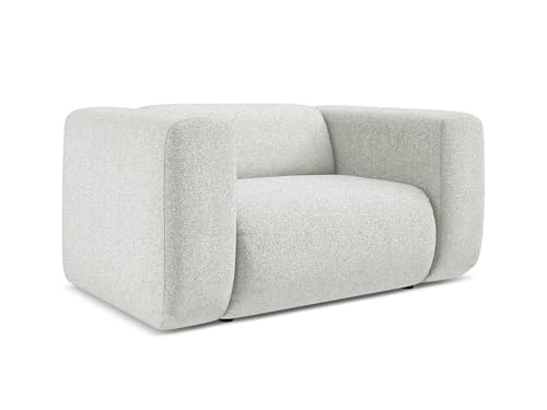 Ekahi Sessel in Beige - Moderner Loungesessel aus Strukturstoff, ideal für Wohnzimmer oder Leseecke, Japandi & Skandi Design, Oeko-Tex Zertifiziert 137x89x70 cm, bis 150 kg belastbar von makamii