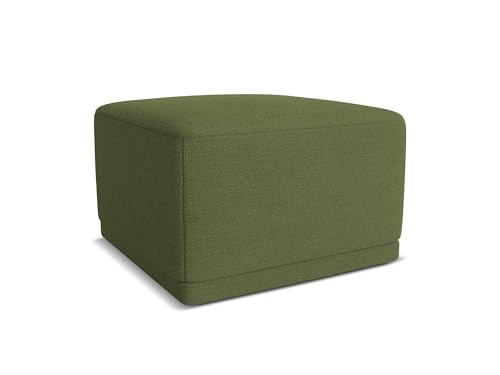 Kaila Pouf Hocker in Grün - Polsterhocker aus Chenille, ideal als Sitzpouf oder Fußhocker für Wohnzimmer, Japandi & Skandi Design, Oeko-Tex Zertifiziert 65x65x40 cm, bis 150 kg belastbar von makamii