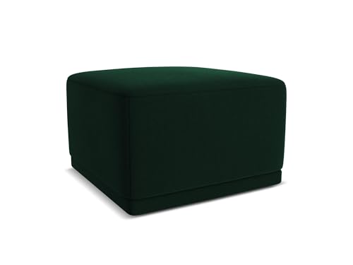 Kaila Pouf Hocker in Grün - Polsterhocker aus Samt, ideal als Sitzpouf oder Fußhocker für Wohnzimmer, Japandi & Skandi Design, Oeko-Tex Zertifiziert 65x65x40 cm, bis 150 kg belastbar von makamii