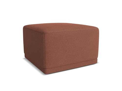 Kaila Pouf Hocker in Pink - Polsterhocker aus Chenille, ideal als Sitzpouf oder Fußhocker für Wohnzimmer, Japandi & Skandi Design, Oeko-Tex Zertifiziert 65x65x40 cm, bis 150 kg belastbar von makamii