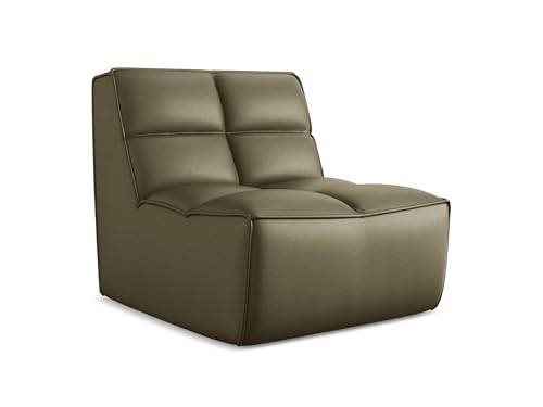 Kalai Sessel in Grün - Moderner Loungesessel aus Kunstleder, ideal für Wohnzimmer oder Leseecke, Japandi & Skandi Design, Oeko-Tex Zertifiziert 80x93x75 cm, bis 150 kg belastbar von makamii