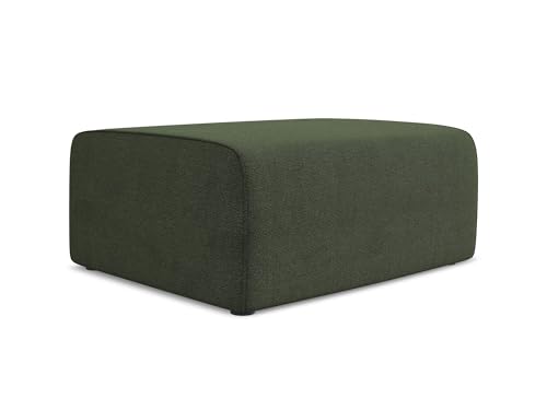 Kalea Pouf Hocker in Grün - Polsterhocker aus Strukturstoff, ideal als Sitzpouf oder Fußhocker für Wohnzimmer, Japandi & Skandi Design, Oeko-Tex Zertifiziert 90x60x80 cm, bis 150 kg belastbar von makamii