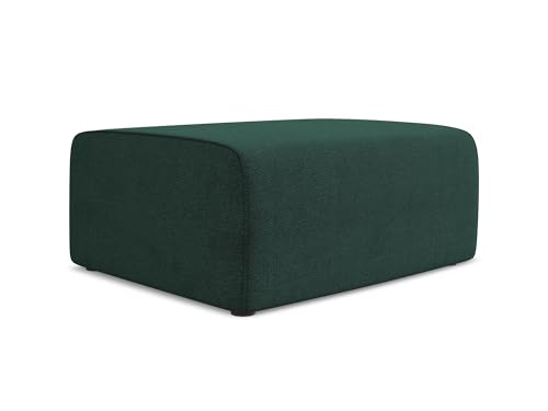 Kalea Pouf Hocker in Grün - Polsterhocker aus Strukturstoff, ideal als Sitzpouf oder Fußhocker für Wohnzimmer, Japandi & Skandi Design, Oeko-Tex Zertifiziert 90x60x80 cm, bis 150 kg belastbar von makamii