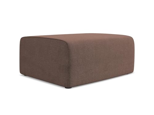 Kalea Pouf Hocker in Pink - Polsterhocker aus Strukturstoff, ideal als Sitzpouf oder Fußhocker für Wohnzimmer, Japandi & Skandi Design, Oeko-Tex Zertifiziert 90x60x80 cm, bis 150 kg belastbar von makamii