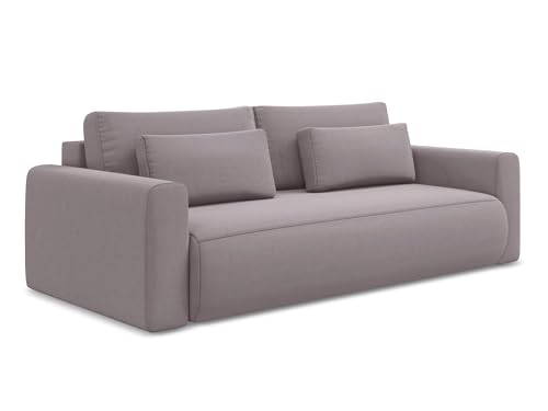 Kapua 3-Sitzer Sofa mit Schalffunktion in Violett - Schlafsofa mit Bettfunktion aus Samt, modernes Japandi & Skandi Design für Wohnzimmer, Oeko-Tex Zertifiziert 238x105x82 cm, bis 350 kg belastbar Kapua 3-Sitzer Sofa mit Schalffunktion in Violett - Schlafsofa mit Bettfunktion aus Samt, modernes Japandi & Skandi Design für Wohnzimmer, Oeko-Tex Zertifiziert 238x105x82 cm, bis 350 kg belastbar von makamii