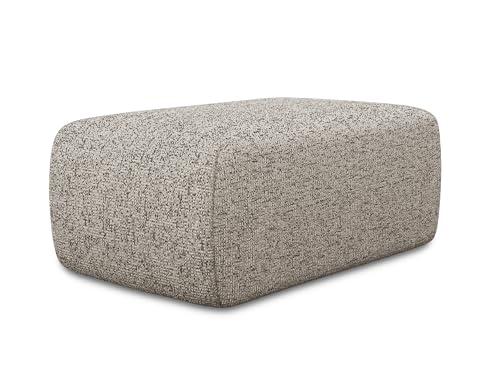 Kapua Pouf Hocker in Beige - Polsterhocker aus Strukturstoff, ideal als Sitzpouf oder Fußhocker für Wohnzimmer, Japandi & Skandi Design, Oeko-Tex Zertifiziert 102x62x40 cm, bis 150 kg belastbar von makamii