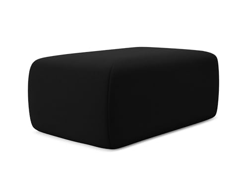 Kapua Pouf Hocker in Schwarz - Polsterhocker aus Samt, ideal als Sitzpouf oder Fußhocker für Wohnzimmer, Japandi & Skandi Design, Oeko-Tex Zertifiziert 102x62x40 cm, bis 150 kg belastbar Kapua Pouf Hocker in Schwarz - Polsterhocker aus Samt, ideal als Sitzpouf oder Fußhocker für Wohnzimmer, Japandi & Skandi Design, Oeko-Tex Zertifiziert 102x62x40 cm, bis 150 kg belastbar von makamii