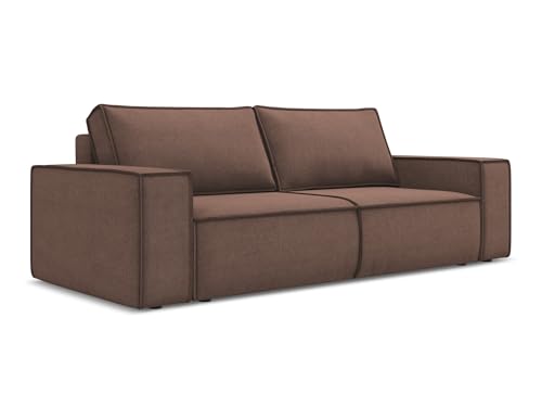 Kimo 3-Sitzer Sofa mit Schalffunktion in Pink - Schlafsofa mit Bettfunktion aus Strukturstoff, modernes Japandi & Skandi Design für Wohnzimmer, Oeko-Tex Zertifiziert 255x105x85 cm, bis 350 kg Kimo 3-Sitzer Sofa mit Schalffunktion in Pink - Schlafsofa mit Bettfunktion aus Strukturstoff, modernes Japandi & Skandi Design für Wohnzimmer, Oeko-Tex Zertifiziert 255x105x85 cm, bis 350 kg von makamii