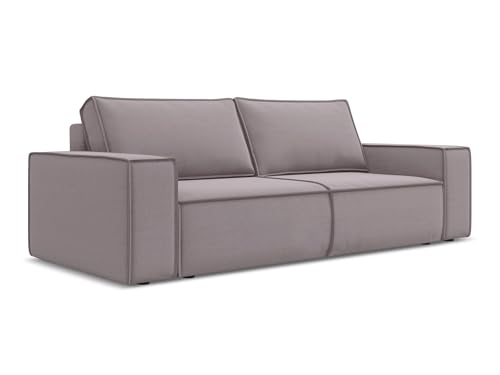 Kimo 3-Sitzer Sofa mit Schalffunktion in Violett - Schlafsofa mit Bettfunktion aus Samt, modernes Japandi & Skandi Design für Wohnzimmer, Oeko-Tex Zertifiziert 255x105x85 cm, bis 350 kg belastbar Kimo 3-Sitzer Sofa mit Schalffunktion in Violett - Schlafsofa mit Bettfunktion aus Samt, modernes Japandi & Skandi Design für Wohnzimmer, Oeko-Tex Zertifiziert 255x105x85 cm, bis 350 kg belastbar von makamii
