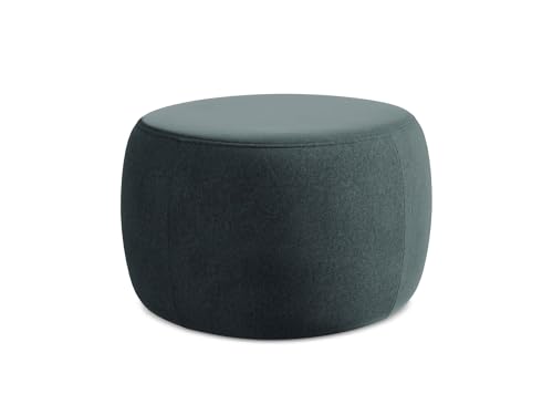 Koa Pouf Hocker in Blau - Polsterhocker aus Samt, ideal als Sitzpouf oder Fußhocker für Wohnzimmer, Japandi & Skandi Design, Oeko-Tex Zertifiziert 76x67x44 cm, bis 150 kg belastbar von makamii