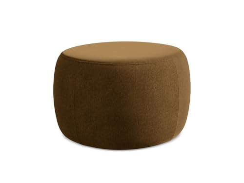 Koa Pouf Hocker in Gelb - Polsterhocker aus Samt, ideal als Sitzpouf oder Fußhocker für Wohnzimmer, Japandi & Skandi Design, Oeko-Tex Zertifiziert 76x67x44 cm, bis 150 kg belastbar von makamii