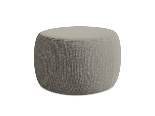 Koa Pouf Hocker in Grau - Polsterhocker aus Bouclé, ideal als Sitzpouf oder Fußhocker für Wohnzimmer, Japandi & Skandi Design, Oeko-Tex Zertifiziert 76x67x44 cm, bis 150 kg belastbar von makamii