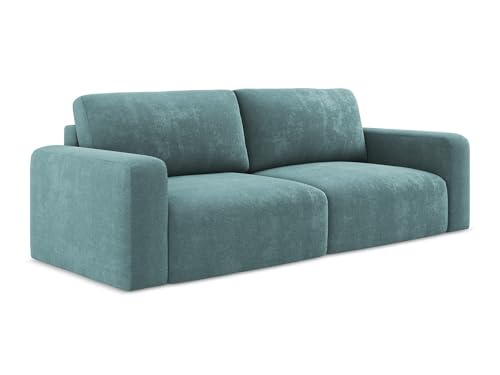 Kona 3-Sitzer Sofa mit Schalffunktion in Blau - Schlafsofa mit Bettfunktion aus Chenille, modernes Japandi & Skandi Design für Wohnzimmer, Oeko-Tex Zertifiziert 244x102x79 cm, bis 350 kg belastbar Kona 3-Sitzer Sofa mit Schalffunktion in Blau - Schlafsofa mit Bettfunktion aus Chenille, modernes Japandi & Skandi Design für Wohnzimmer, Oeko-Tex Zertifiziert 244x102x79 cm, bis 350 kg belastbar von makamii