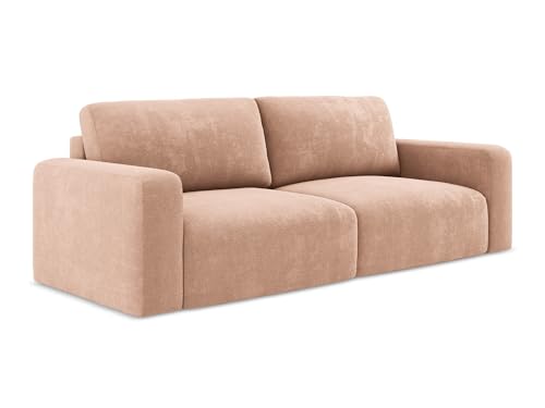 Kona 3-Sitzer Sofa mit Schalffunktion in Pink - Schlafsofa mit Bettfunktion aus Chenille, modernes Japandi & Skandi Design für Wohnzimmer, Oeko-Tex Zertifiziert 244x102x79 cm, bis 350 kg belastbar Kona 3-Sitzer Sofa mit Schalffunktion in Pink - Schlafsofa mit Bettfunktion aus Chenille, modernes Japandi & Skandi Design für Wohnzimmer, Oeko-Tex Zertifiziert 244x102x79 cm, bis 350 kg belastbar von makamii
