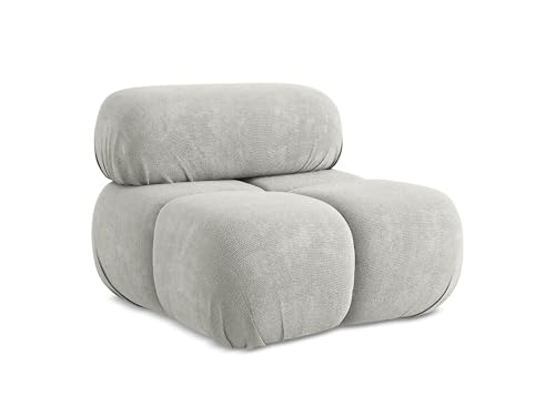 Lokua Sessel in Grau - Moderner Loungesessel aus Chenille, ideal für Wohnzimmer oder Leseecke, Japandi & Skandi Design, Oeko-Tex Zertifiziert 96x95x70 cm, bis 150 kg belastbar von makamii