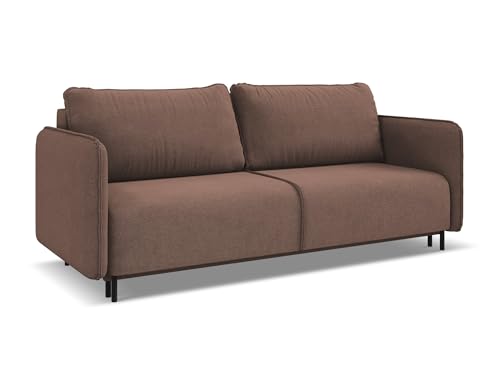 Luana 3-Sitzer Sofa mit Schalffunktion in Pink - Schlafsofa mit Bettfunktion aus Strukturstoff, modernes Japandi & Skandi Design für Wohnzimmer, Oeko-Tex Zertifiziert 226x92x90 cm, bis 350 kg Luana 3-Sitzer Sofa mit Schalffunktion in Pink - Schlafsofa mit Bettfunktion aus Strukturstoff, modernes Japandi & Skandi Design für Wohnzimmer, Oeko-Tex Zertifiziert 226x92x90 cm, bis 350 kg von makamii