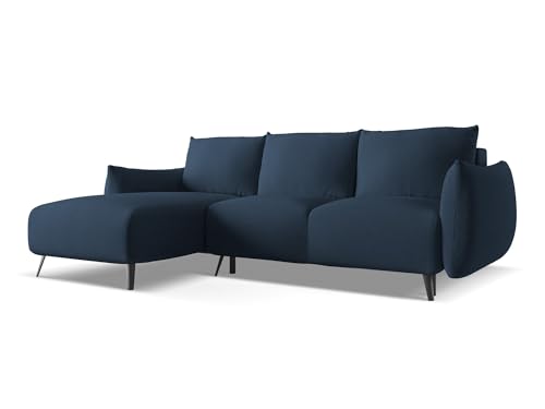 Malie 3-Sitzer Ecksofa mit Schlaffunktion links in Blau - Schlafsofa mit Ottomane und Bettfunktion aus Chenille, für Wohnzimmer, Skandinavisch Design, Oeko-Tex 242x162x86 cm, bis 350 kg belastbar Malie 3-Sitzer Ecksofa mit Schlaffunktion links in Blau - Schlafsofa mit Ottomane und Bettfunktion aus Chenille, für Wohnzimmer, Skandinavisch Design, Oeko-Tex 242x162x86 cm, bis 350 kg belastbar von makamii
