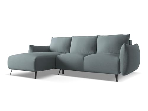 Malie 3-Sitzer Ecksofa mit Schlaffunktion links in Blau - Schlafsofa mit Ottomane und Bettfunktion aus Chenille, für Wohnzimmer, Skandinavisch Design, Oeko-Tex 242x162x86 cm, bis 350 kg belastbar Malie 3-Sitzer Ecksofa mit Schlaffunktion links in Blau - Schlafsofa mit Ottomane und Bettfunktion aus Chenille, für Wohnzimmer, Skandinavisch Design, Oeko-Tex 242x162x86 cm, bis 350 kg belastbar von makamii