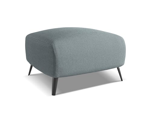 Malie Pouf Hocker in Blau - Polsterhocker aus Chenille, ideal als Sitzpouf oder Fußhocker für Wohnzimmer, Japandi & Skandi Design, Oeko-Tex Zertifiziert 65x65x44 cm, bis 150 kg belastbar von makamii