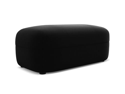 Moana Pouf Hocker in Schwarz - Polsterhocker aus Samt, ideal als Sitzpouf oder Fußhocker für Wohnzimmer, Japandi & Skandi Design, Oeko-Tex Zertifiziert 92x48x40 cm, bis 150 kg belastbar Moana Pouf Hocker in Schwarz - Polsterhocker aus Samt, ideal als Sitzpouf oder Fußhocker für Wohnzimmer, Japandi & Skandi Design, Oeko-Tex Zertifiziert 92x48x40 cm, bis 150 kg belastbar von makamii