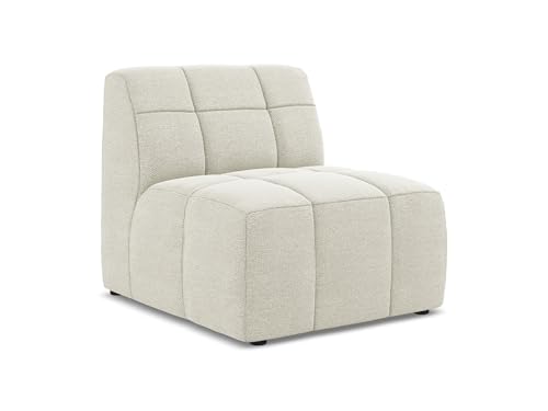 makamii Aloha Sofa Mittelmodul in Beige - Modernes Sesselsmodul aus Bouclé, modular & kombinierbar, skandinavisches Design, Oeko-Tex Zertifiziert 75x90x77 cm, bis 250 kg belastbar von makamii
