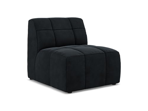 makamii Aloha Sofa Mittelmodul in Blau - Modernes Sesselsmodul aus Samt, modular & kombinierbar, skandinavisches Design, Oeko-Tex Zertifiziert 75x90x77 cm, bis 250 kg belastbar von makamii