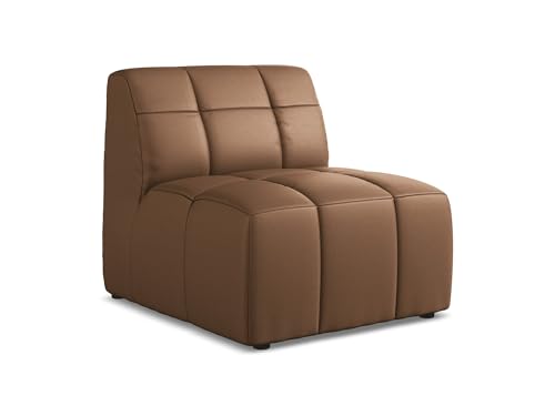 makamii Aloha Sofa Mittelmodul in Braun - Modernes Sesselsmodul aus Kunstleder, modular & kombinierbar, skandinavisches Design, Oeko-Tex Zertifiziert 75x90x77 cm, bis 250 kg belastbar von makamii