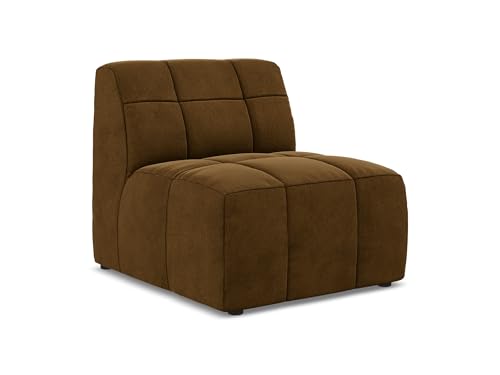 makamii Aloha Sofa Mittelmodul in Gelb - Modernes Sesselsmodul aus Samt, modular & kombinierbar, skandinavisches Design, Oeko-Tex Zertifiziert 75x90x77 cm, bis 250 kg belastbar von makamii