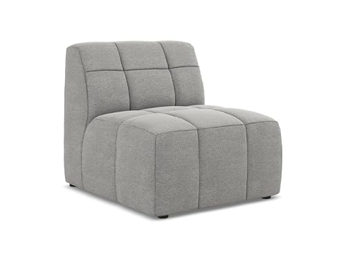 makamii Aloha Sofa Mittelmodul in Grau - Modernes Sesselsmodul aus Bouclé, modular & kombinierbar, skandinavisches Design, Oeko-Tex Zertifiziert 75x90x77 cm, bis 250 kg belastbar von makamii