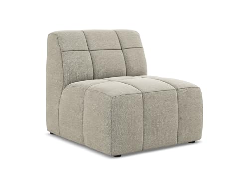 makamii Aloha Sofa Mittelmodul in Grau - Modernes Sesselsmodul aus Bouclé, modular & kombinierbar, skandinavisches Design, Oeko-Tex Zertifiziert 75x90x77 cm, bis 250 kg belastbar von makamii
